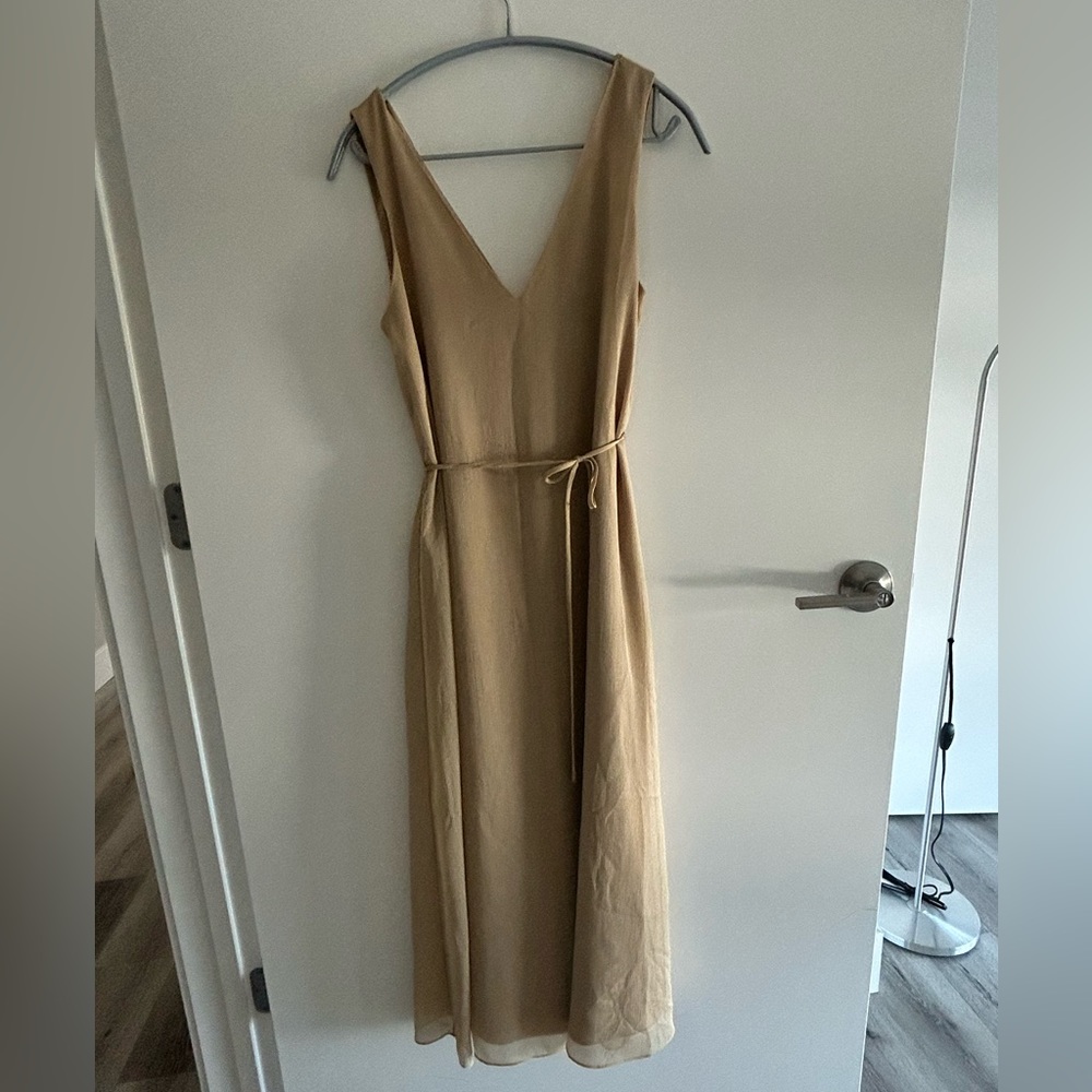 Theory Deep V Neck Maxi Dress (size P）